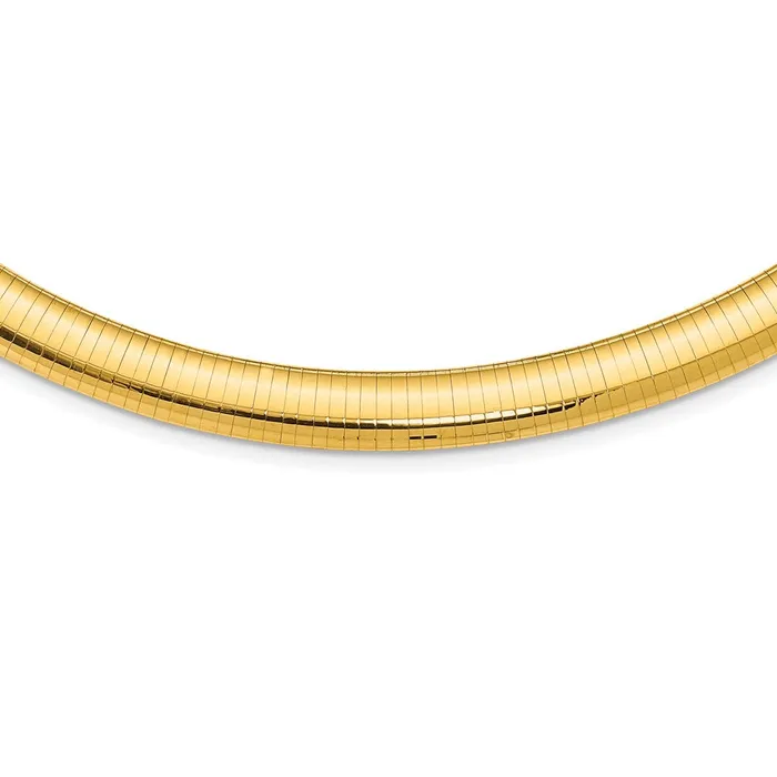 WB Choice Jewelry Necklaces 14k 10mm Domed Omega NecklaceWBCOD1016