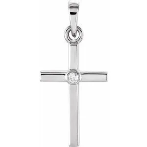 WB Choice Jewelry Necklaces Platinum 01 CTW Diamond Cross 19x895 mm Pendant R42325103PSTWBC WB Choice Jewelry Necklaces Platinum 01 CTW Diamond Cross 19x895 mm Pendant R42325103PSTWBC