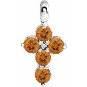 WB Choice Jewelry Necklaces Platinum Citrine Cross PendantR42363678PSTWBC WB Choice Jewelry Necklaces Platinum Citrine Cross PendantR42363678PSTWBC