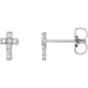 WB Choice Jewelry Platinum 06 CTW Diamond Cross Earrings R17013612PSTWBC Earrings
