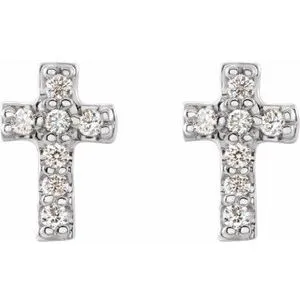 WB Choice Jewelry Platinum 06 CTW Diamond Cross Earrings R17013612PSTWBC Earrings