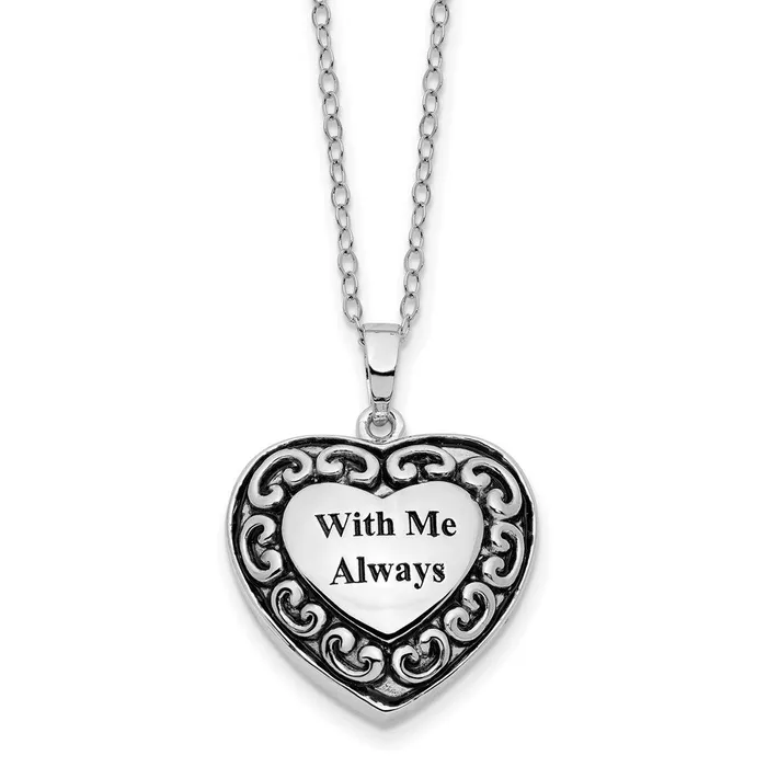 WB Choice Jewelry Sterling Silver With Me Always Ash Holder 18in NecklaceWBCQSX423 Necklaces WB Choice Jewelry Sterling Silver With Me Always Ash Holder 18in NecklaceWBCQSX423 Necklaces