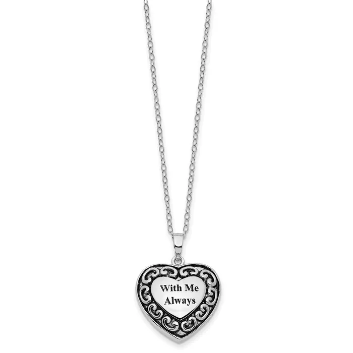 WB Choice Jewelry Sterling Silver With Me Always Ash Holder 18in NecklaceWBCQSX423 Necklaces WB Choice Jewelry Sterling Silver With Me Always Ash Holder 18in NecklaceWBCQSX423 Necklaces