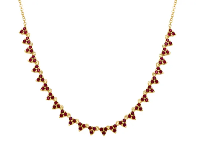 Albert Hern Necklaces Necklace 14kt Gold Rubies