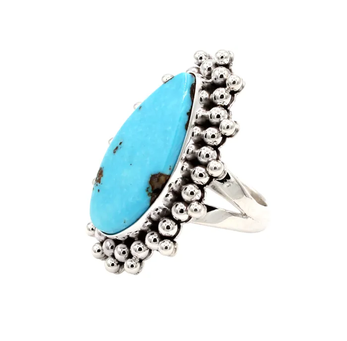 Blue Gem Turquoise Ring Artie Yellowhorse Rings Blue Gem Turquoise Ring Artie Yellowhorse Rings