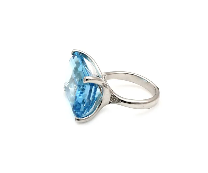 Cherie Dori Rings Blue Topaz Opera Ring