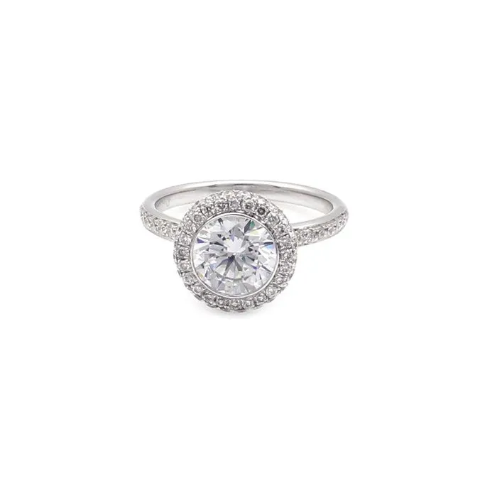 Cherie Dori Rings Double Halo Round Ring Cherie Dori Rings Double Halo Round Ring