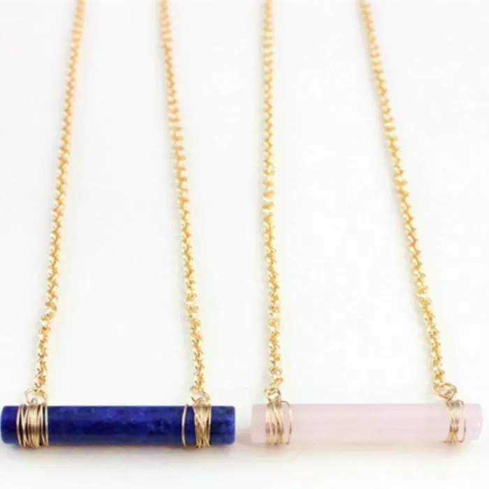 ClaudiaG Quartz Cylinder Necklace Necklaces