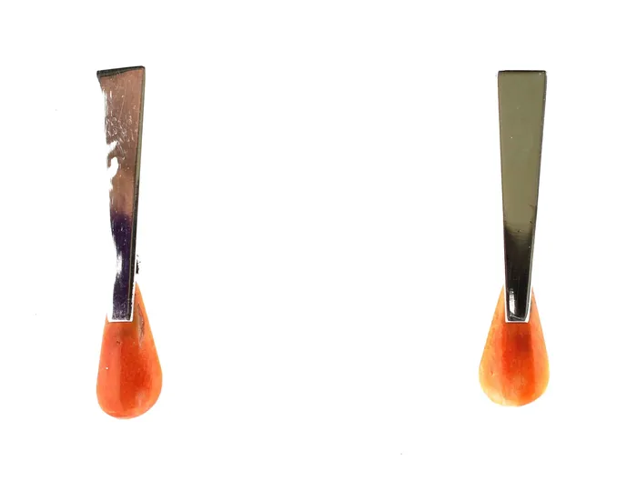 Earrings Kaizen Orange Spiny Oyster Drop Earrings