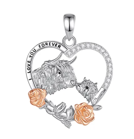Highland Cow Necklaces Sterling Silver Beautiful Gifts ALibaba Rings