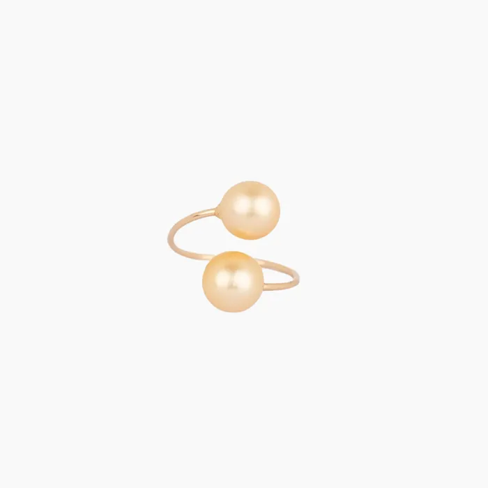 misha hawaii Rings Mykonos Golden South Sea Pearl Ring