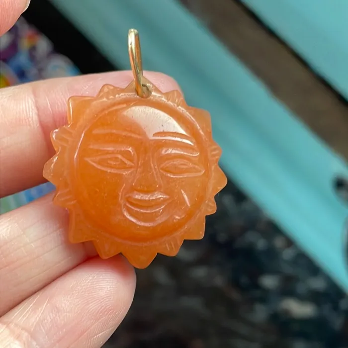 Necklaces Vintage Paris Jewelry Carved Carnelian Sun Pendant 14k Gold Bail Vintage Necklaces Vintage Paris Jewelry Carved Carnelian Sun Pendant 14k Gold Bail Vintage