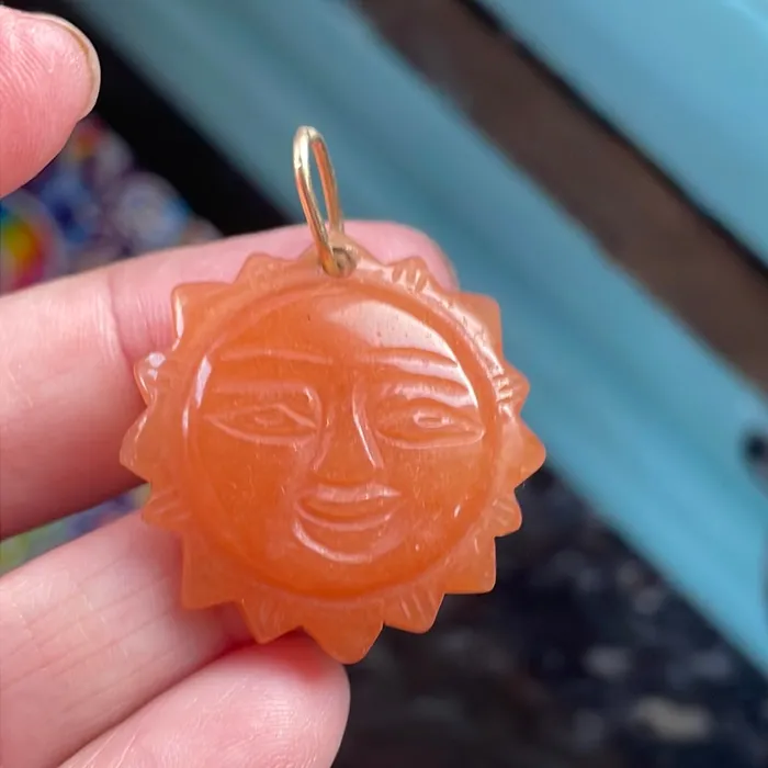 Necklaces Vintage Paris Jewelry Carved Carnelian Sun Pendant 14k Gold Bail Vintage Necklaces Vintage Paris Jewelry Carved Carnelian Sun Pendant 14k Gold Bail Vintage
