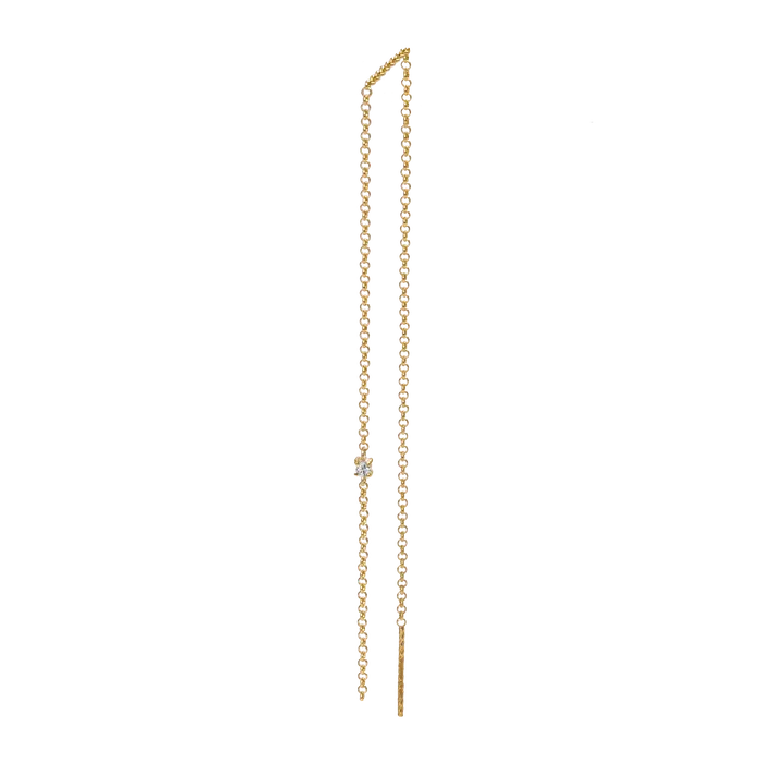 PRMAL Earrings Middle Chain Diamond Earring