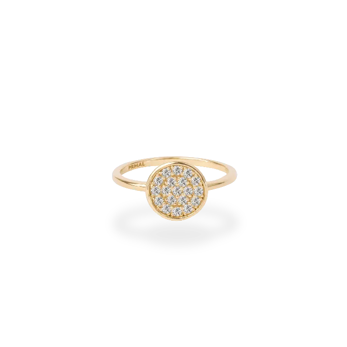 PRMAL Rings Pave Disk Ring