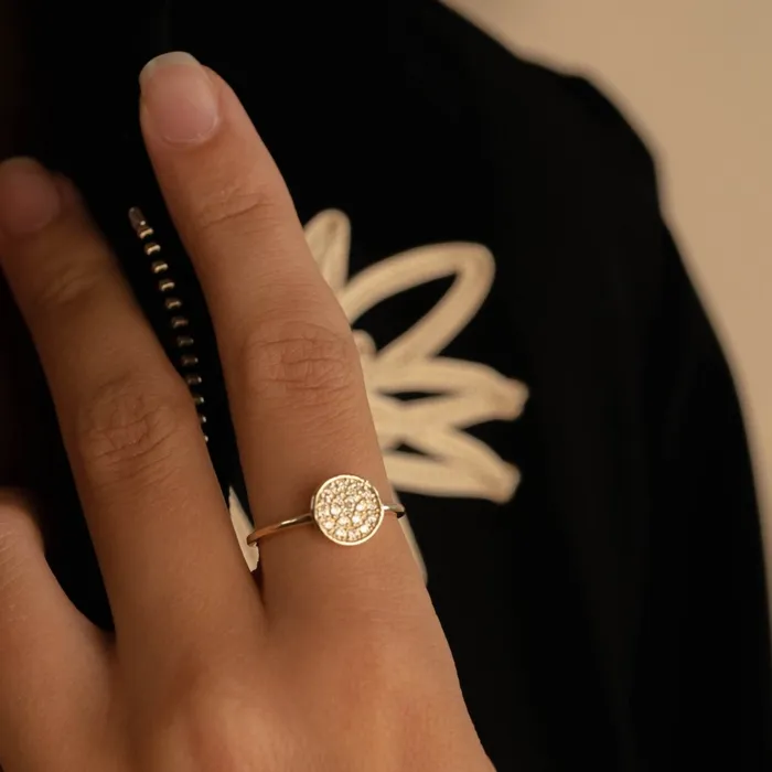 PRMAL Rings Pave Disk Ring PRMAL Rings Pave Disk Ring