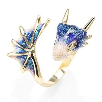 Rings Aliexpress Dragon or Dragons Tail Ring Black Finish Fashion Adjustable Ring