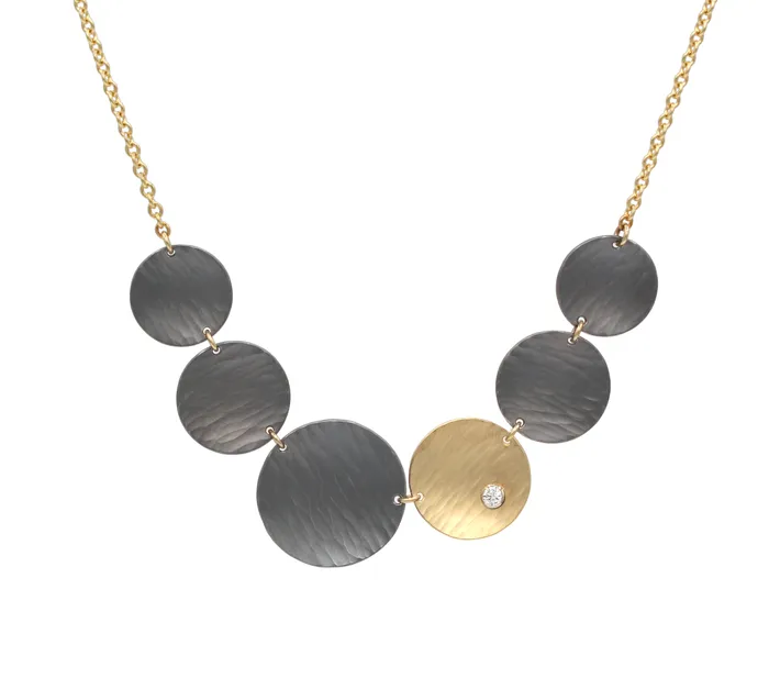Toby Pomeroy Necklaces Metolius River Moon Disc Necklace