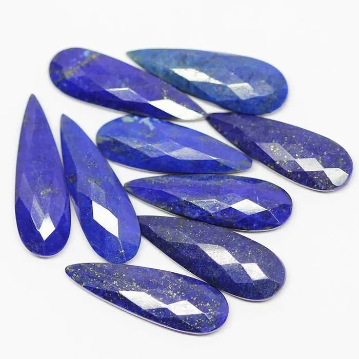 1 matching pair Natural Lapis Lazuli Faceted Pear Drop Briolette Loose Gemstone Beads 31x10mm Beads Supplies USA Earrings 1 matching pair Natural Lapis Lazuli Faceted Pear Drop Briolette Loose Gemstone Beads 31x10mm Beads Supplies USA Earrings