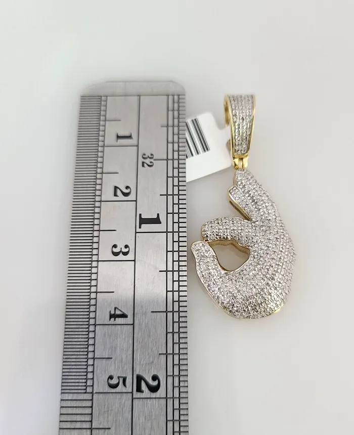 10k Solid Rope Chain OK Hand Pendant Diamond Necklace 2028 Gold Set 3mm Charm Gold and Diamond Necklaces 10k Solid Rope Chain OK Hand Pendant Diamond Necklace 2028 Gold Set 3mm Charm Gold and Diamond Necklaces