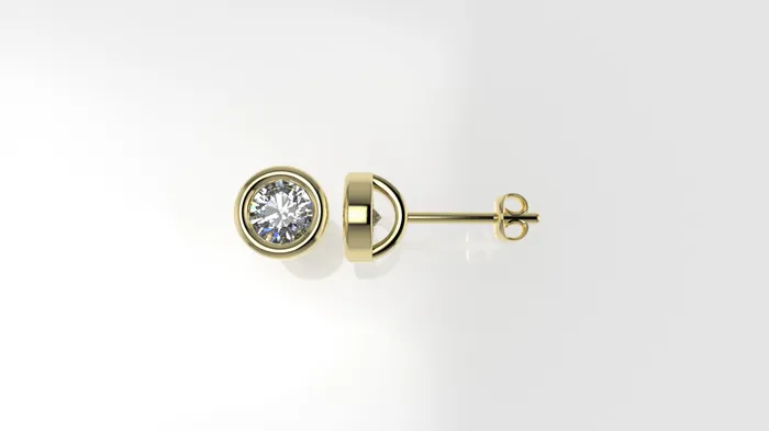 14k Earrings with 2 DIAMONDS 050ct VS1 STT Bezel Push Back Jcm 21 jewelry Earrings 14k Earrings with 2 DIAMONDS 050ct VS1 STT Bezel Push Back Jcm 21 jewelry Earrings