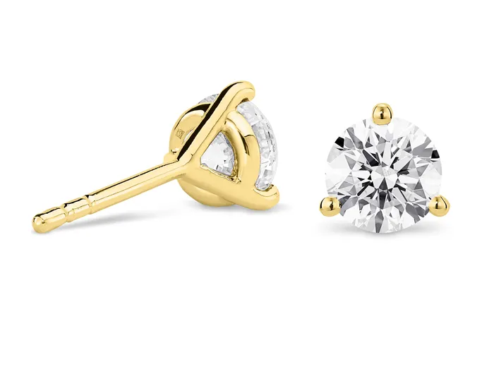 14kt Yellow Gold 200cttw LabGrown Diamond Studs Lightbox PreStyled Sets