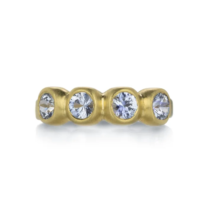 18k Light Cornflower Blue Porch Skimmer Band Marian Maurer Rings