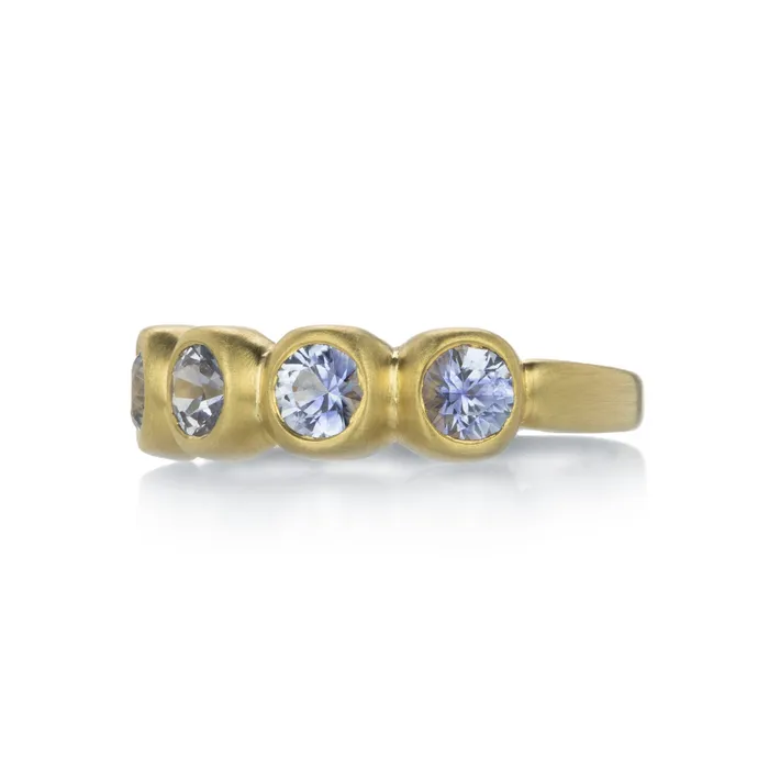 18k Light Cornflower Blue Porch Skimmer Band Marian Maurer Rings 18k Light Cornflower Blue Porch Skimmer Band Marian Maurer Rings