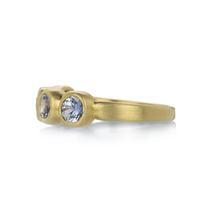 18k Light Cornflower Blue Porch Skimmer Band Marian Maurer Rings 18k Light Cornflower Blue Porch Skimmer Band Marian Maurer Rings