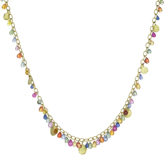 Barbara Heinrich Necklaces 18k Multicolored Sapphire Briolette Necklace