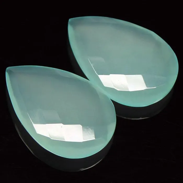 Beads Supplies USA Earrings Natural Aqua Chalcedony Faceted Pear Drop Beads 20x30mm 2pc Beads Supplies USA Earrings Natural Aqua Chalcedony Faceted Pear Drop Beads 20x30mm 2pc