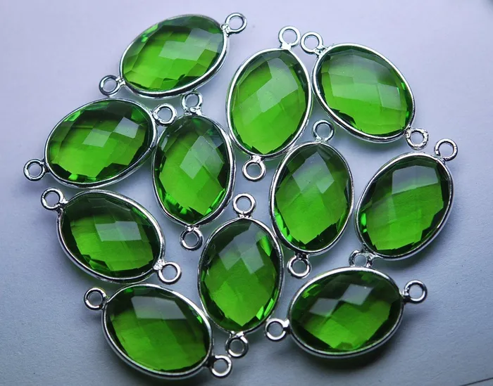 Beads Supplies USA Rings 925 Sterling SilverPeridot Green Quartz Faceted Oval Shape Connector 3 Piece Of 20mm Approx Beads Supplies USA Rings 925 Sterling SilverPeridot Green Quartz Faceted Oval Shape Connector 3 Piece Of 20mm Approx