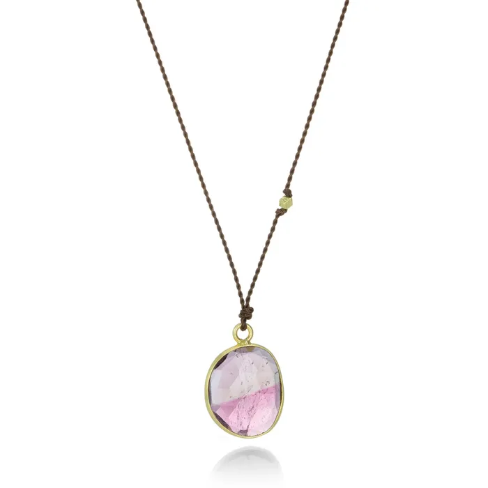 BiColor Watermelon Tourmaline Necklace Margaret Solow Necklaces