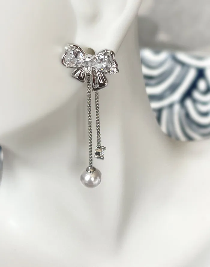 Crystal Pearl Pave Butterfly Earrings SophiaRene Boutique Earrings Crystal Pearl Pave Butterfly Earrings SophiaRene Boutique Earrings