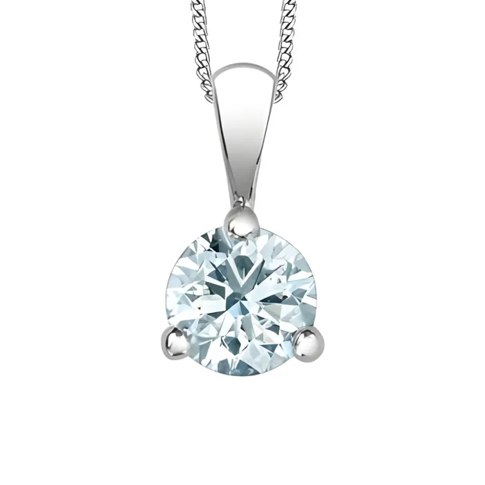 Diamond Evolution Necklaces 10kt White Gold 070ct 3Claw Round LabGrown Diamond Pendant Diamond Evolution Necklaces 10kt White Gold 070ct 3Claw Round LabGrown Diamond Pendant