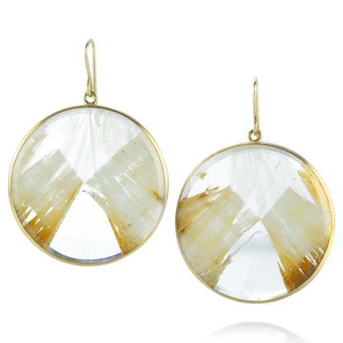 Earrings Maria Beaulieu Rutilated White Topaz Earrings