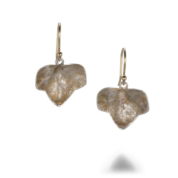 Gabriella Kiss Earrings Silver Ivy Leaf Earrings Small