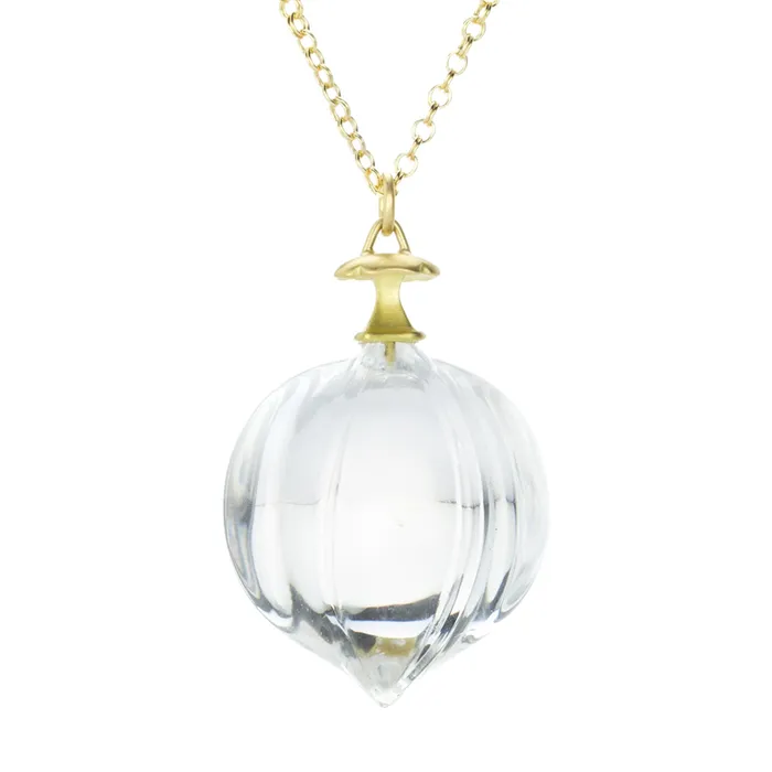 Gabriella Kiss Necklaces 18k Rock Crystal Hickory Nut Necklace
