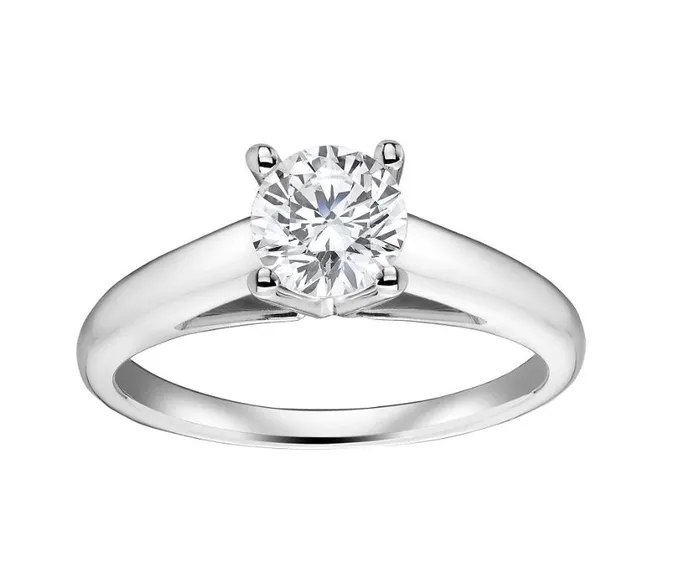 Independent Jewellers Rings 14kt White Gold Certified 070ct Solitaire Diamond Engagement Ring Independent Jewellers Rings 14kt White Gold Certified 070ct Solitaire Diamond Engagement Ring