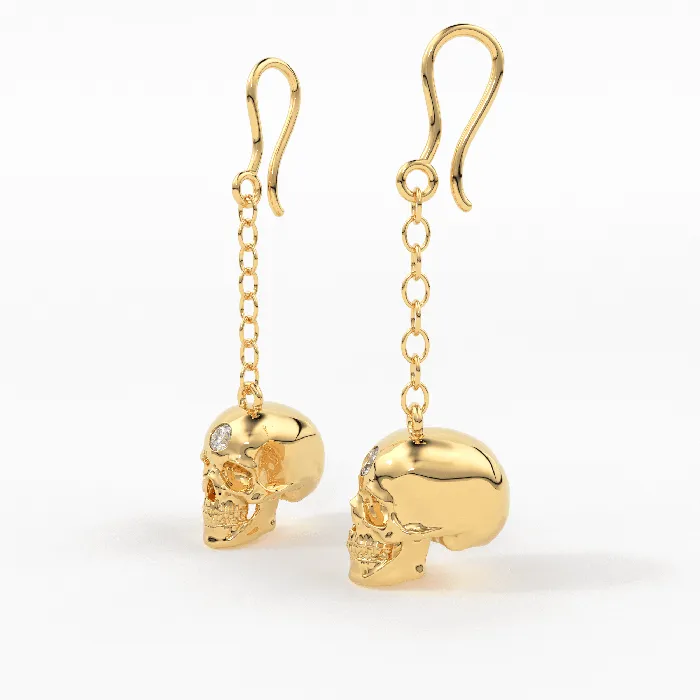 Jalvi Co Earrings Diamond Skull Earrings in 14k Solid Gold Skull Drop Earrings Skull Jewelry Diamond Studded Gothic Jewelry Goth Jewelry 14k Skull Inactive Jalvi Co Earrings Diamond Skull Earrings in 14k Solid Gold Skull Drop Earrings Skull Jewelry Diamond Studded Gothic Jewelry Goth Jewelry 14k Skull Inactive