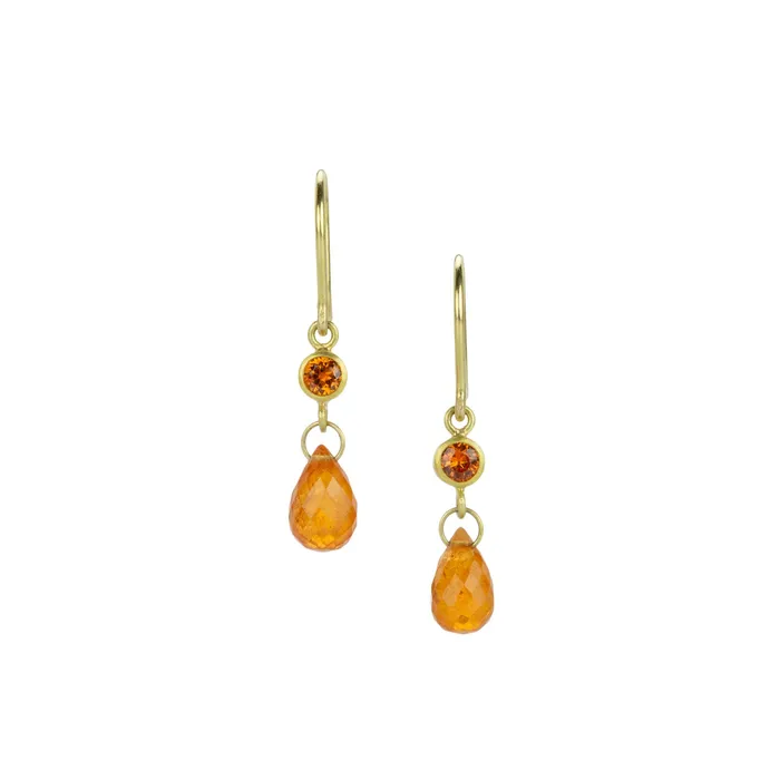 Mallary Marks Orange Sapphire and Garnet Apple Eve Earrings Earrings