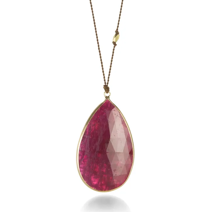 Margaret Solow Necklaces Large Opaque Ruby Necklace