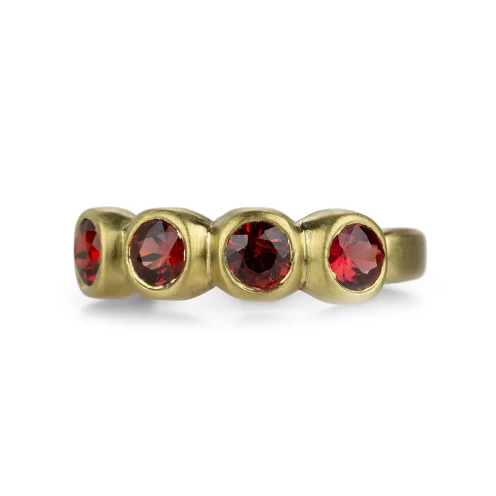 Marian Maurer Rings 18k Porch Skimmer Band with Red Sapphire Marian Maurer Rings 18k Porch Skimmer Band with Red Sapphire