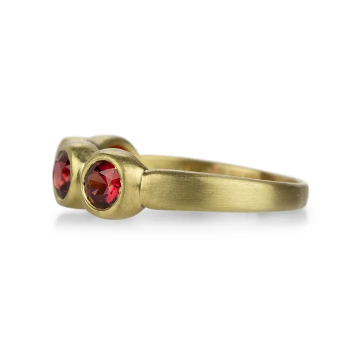 Marian Maurer Rings 18k Porch Skimmer Band with Red Sapphire Marian Maurer Rings 18k Porch Skimmer Band with Red Sapphire