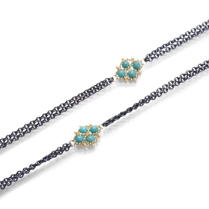 Necklaces Amali Turquoise Six Station Necklace