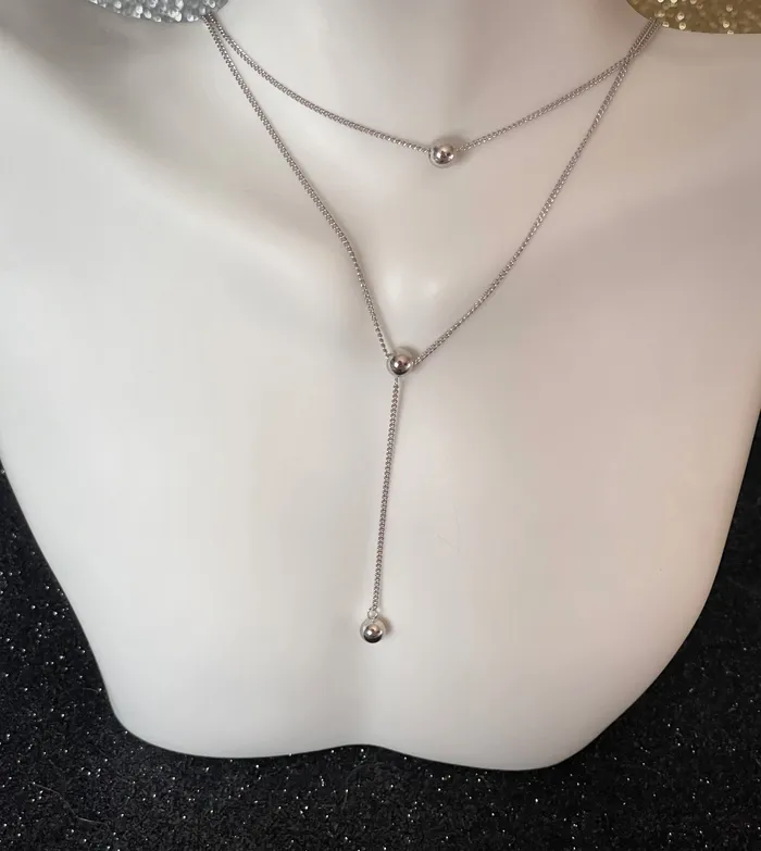 Necklaces Sterling Silver Simple Silver Drop Necklace Sophiareneboutiquecom