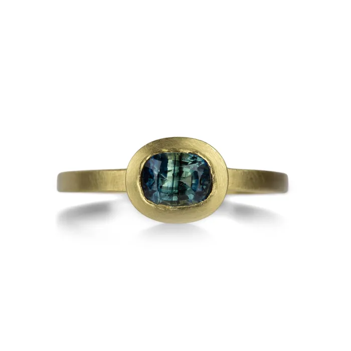 Oval Green Blue Sapphire Callista Ring Marian Maurer Rings