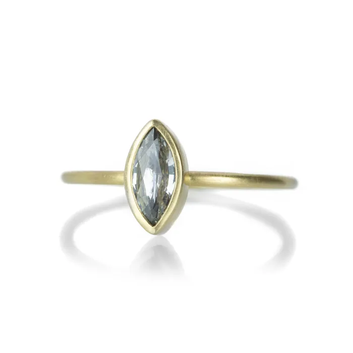 Pale Icy Blue Sapphire Ring Gabriella Kiss Rings