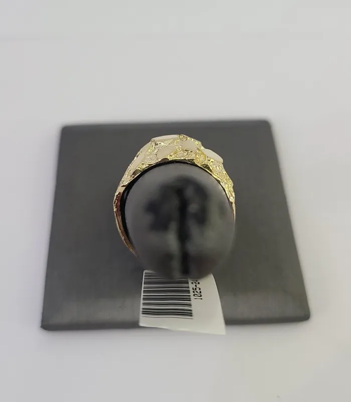 Real 10k Nugget Ring Yellow Gold Casual Ring 10kt Genuine Globalwatches10 Rings