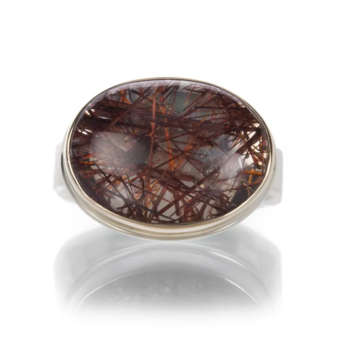 Red Rutilated Quartz Ring Jamie Joseph Rings Red Rutilated Quartz Ring Jamie Joseph Rings